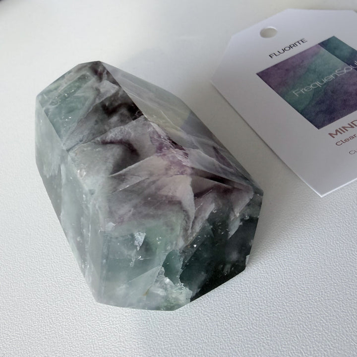 GREEN PURPLE FLUORITE TOWER | 170g