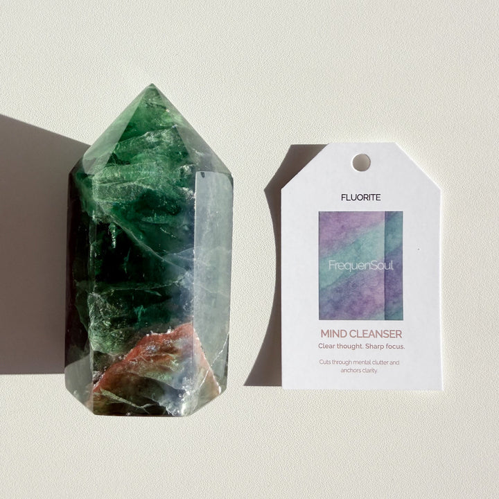 FLUORITE POINT 408g | 10x4.5cm Mind Cleanser  (Brazilian A-Grade)