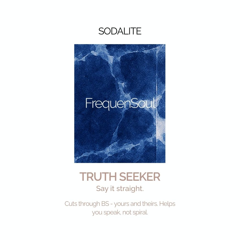 EARTH’S POINT Sodalite — Truth Seeker → Clarity, Communication, Confidence
