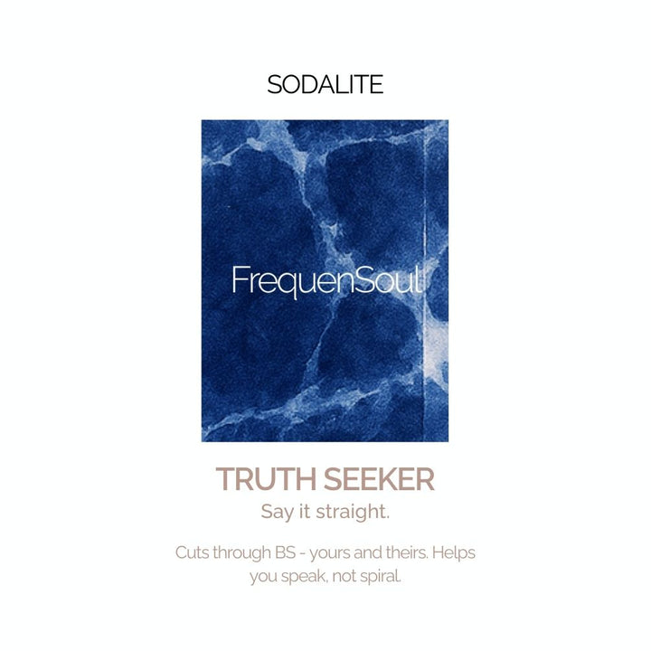 EARTH’S POINT Sodalite — Truth Seeker → Clarity, Communication, Confidence