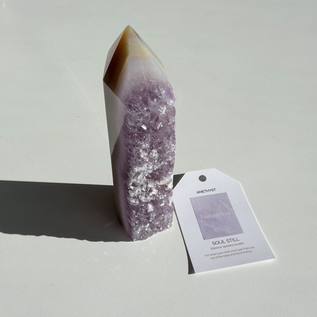 AMETHYST DRUZY AGATE TOWER | 419g | SOUL STILL