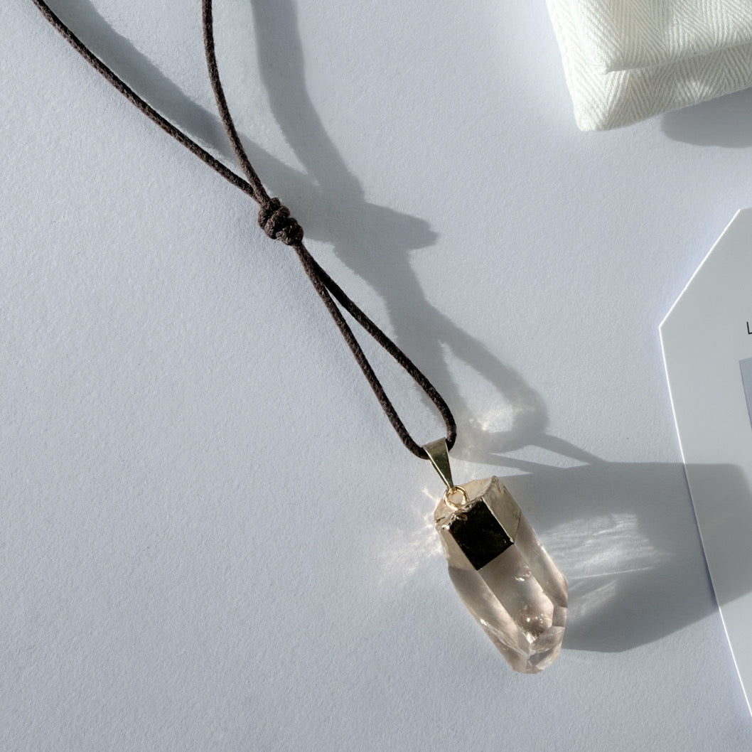 LITHIUM QUART Pendant | Cotton Cord Necklace