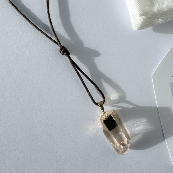 LITHIUM QUART Pendant | Cotton Cord Necklace