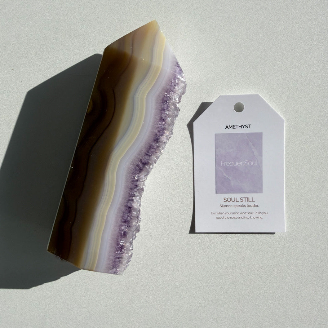 AMETHYST DRUZY AGATE TOWER | 419g | SOUL STILL