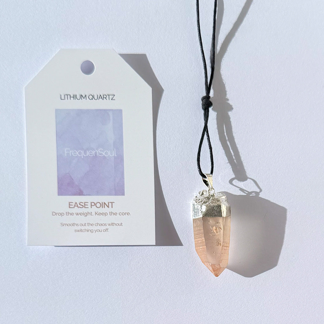 LITHIUM QUART Pendant | Cotton Cord Necklace