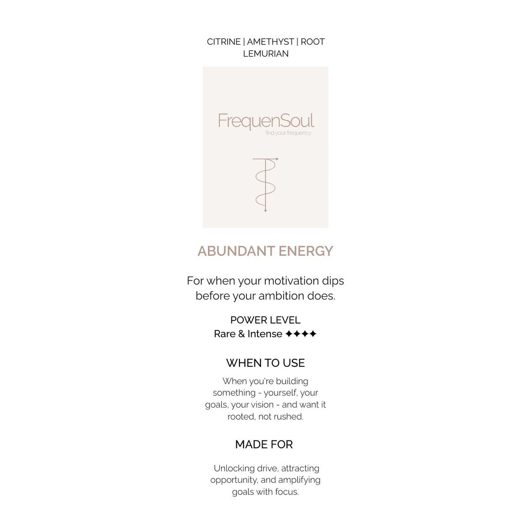 ABUNDANT ENERGY Crystal Formation Intention Set