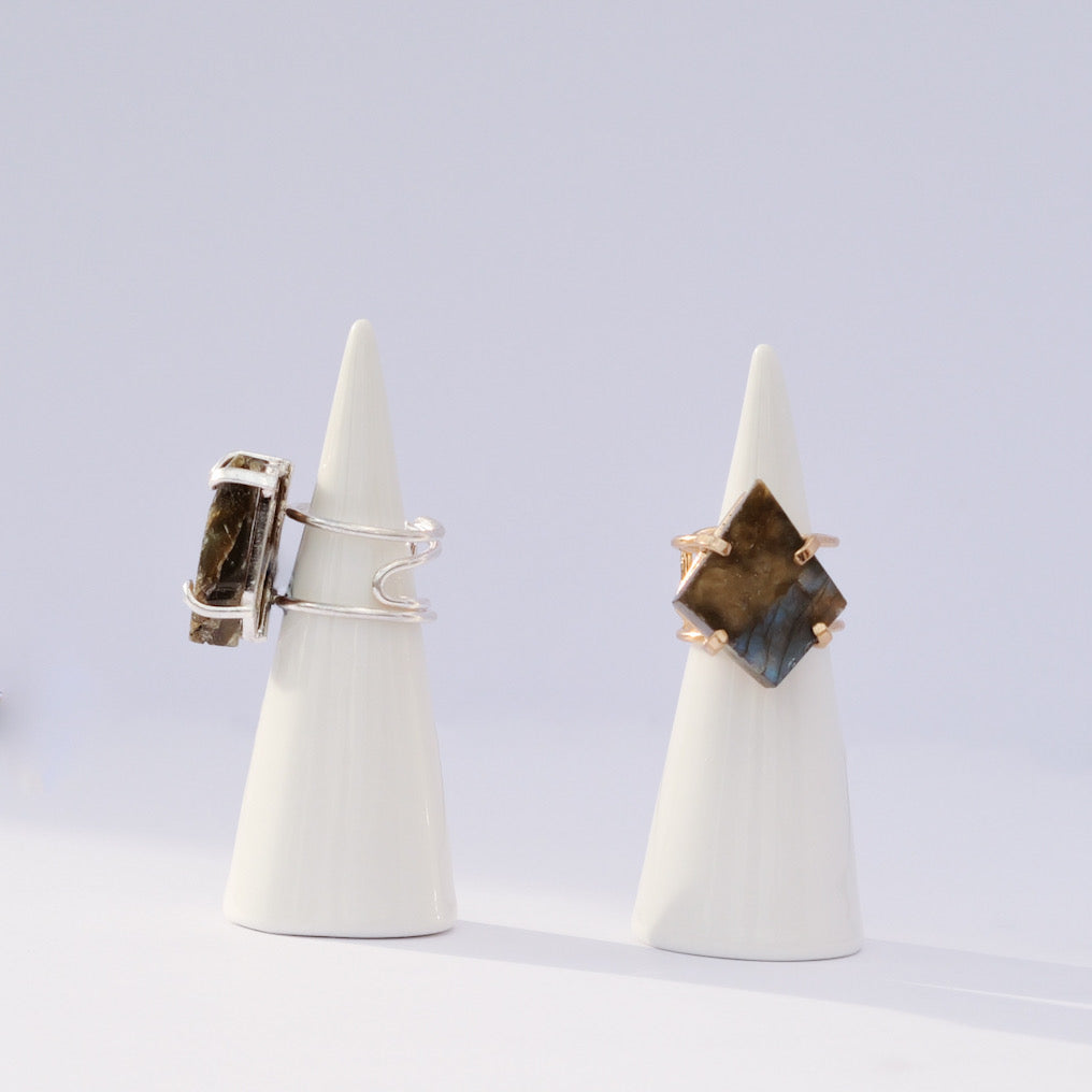 MINERAL LOOP FREQUENCY SHIFTER Labradorite Ring