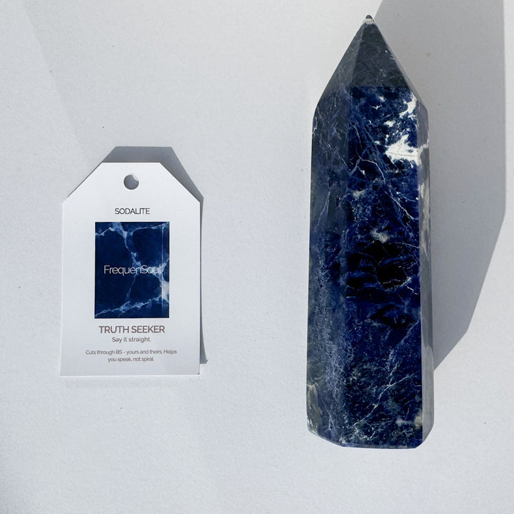 FrequenSoul Sodalite Tower – 400g | 16 x 4.5cm