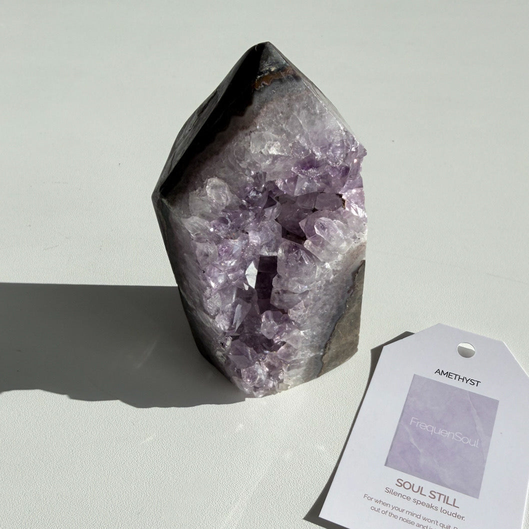 AMETHYST DRUZY TOWER | 495g | SOUL STILL