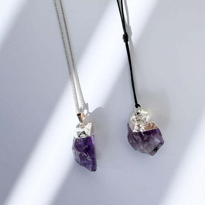 AMETHYST Crystal Pendant | Chain Necklace