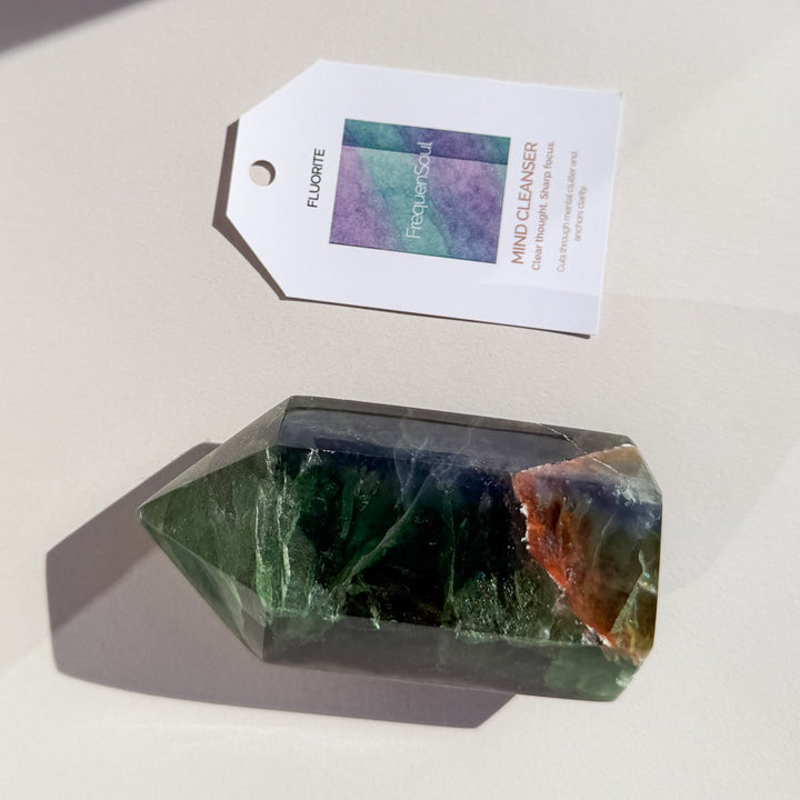 FLUORITE POINT 408g | 10x4.5cm Mind Cleanser  (Brazilian A-Grade)