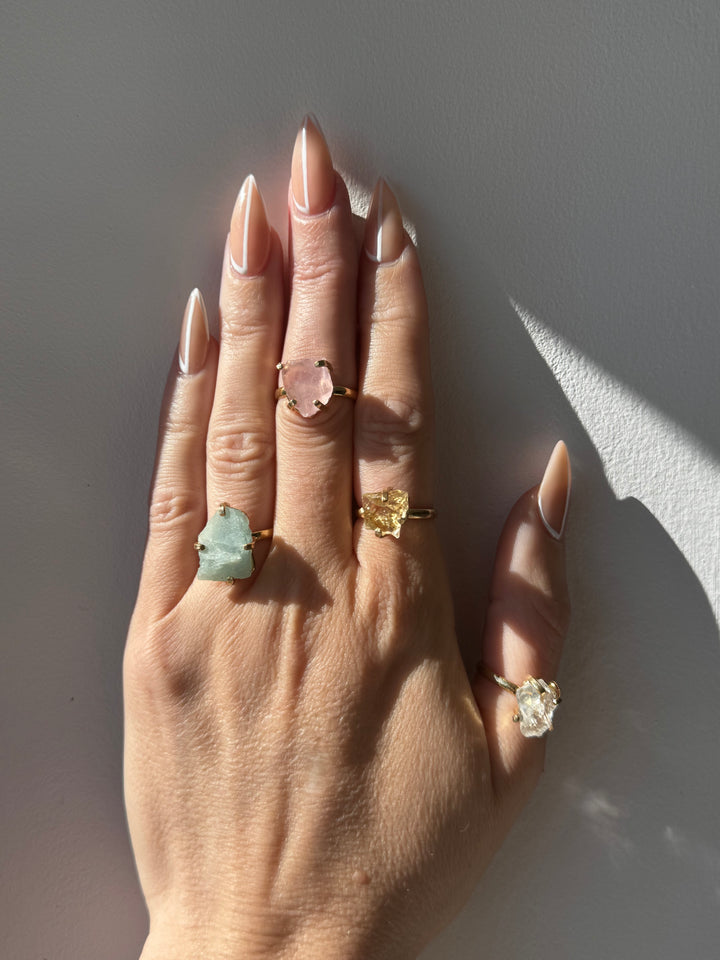 SIGNAL BAND Aquamarine Ring