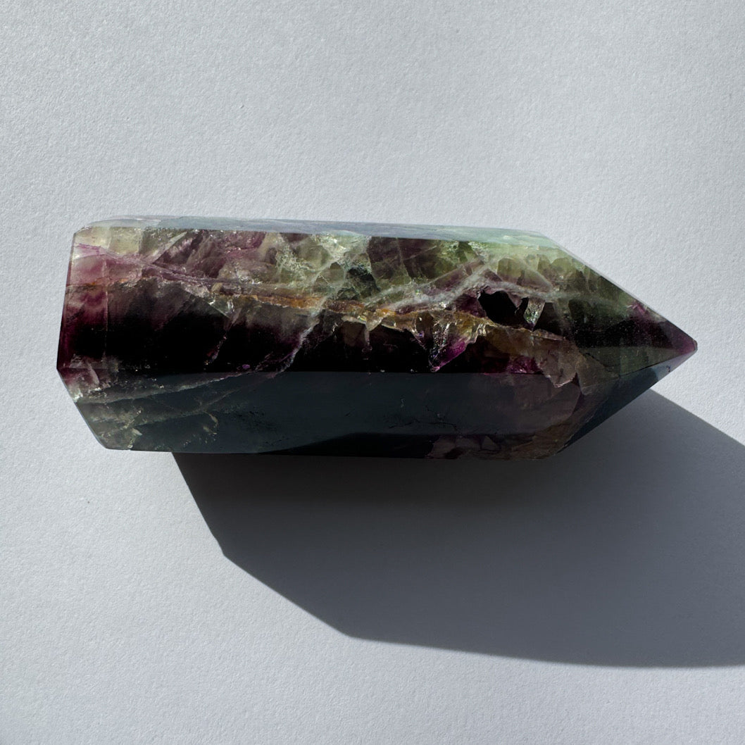 FLUORITE POINT (Brazilian) 295g Mind Cleanser → ￼Clarity, Focus, Calm