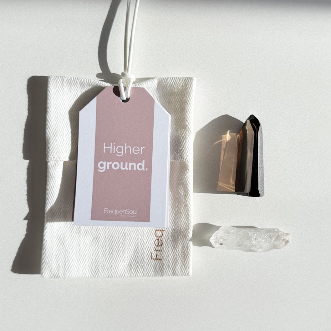 Higher Ground | Lemurian Quartz &amp; Smoky Quartz Crystal Set