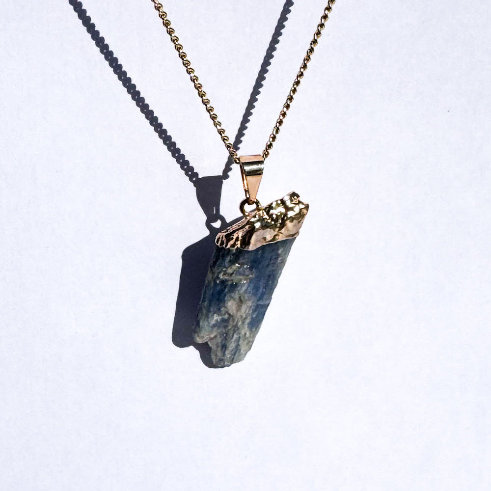 EARTH’S ELEMENT CLEARLINE Kyanite Pendant Necklace