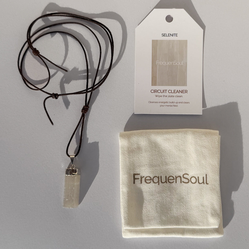 SELENITE Crystal Pendant | Cotton Cord (Copy)
