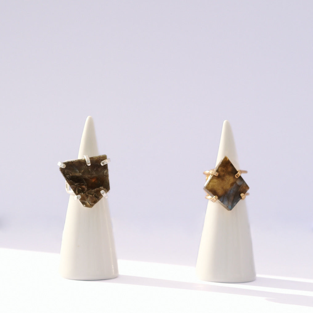 MINERAL LOOP FREQUENCY SHIFTER Labradorite Ring