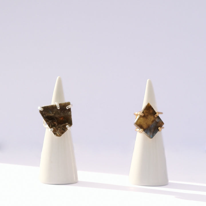 MINERAL LOOP FREQUENCY SHIFTER Labradorite Ring