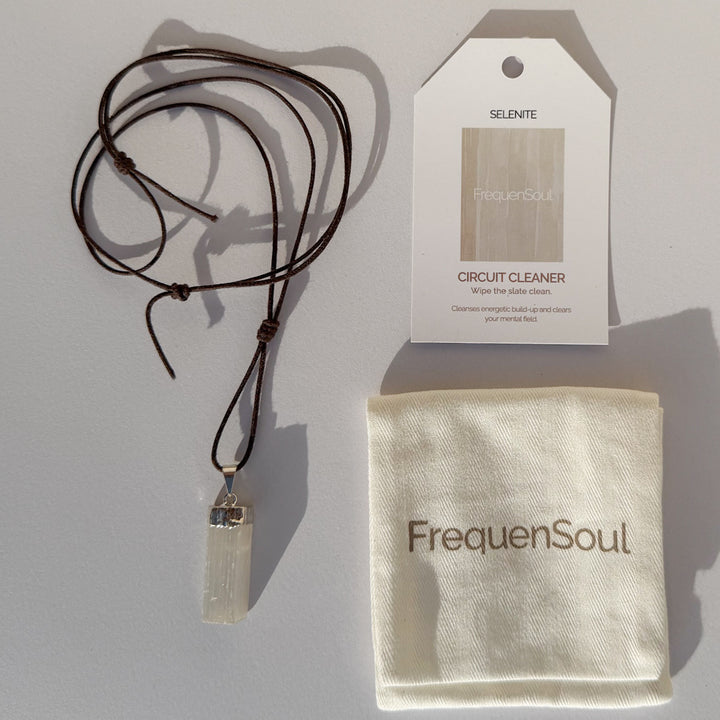 SELENITE Crystal Pendant | Cotton Cord (Copy)