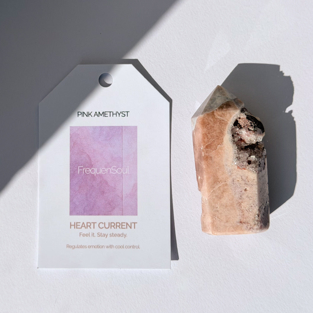 Pink Amethyst Druzy Point | 55g | 6x2.5cm