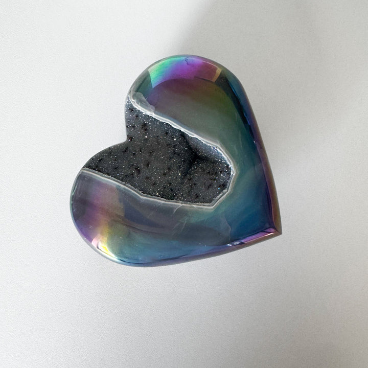 AURA AGATE HEART Silver