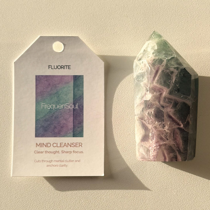 GREEN PURPLE FLUORITE TOWER | 170g