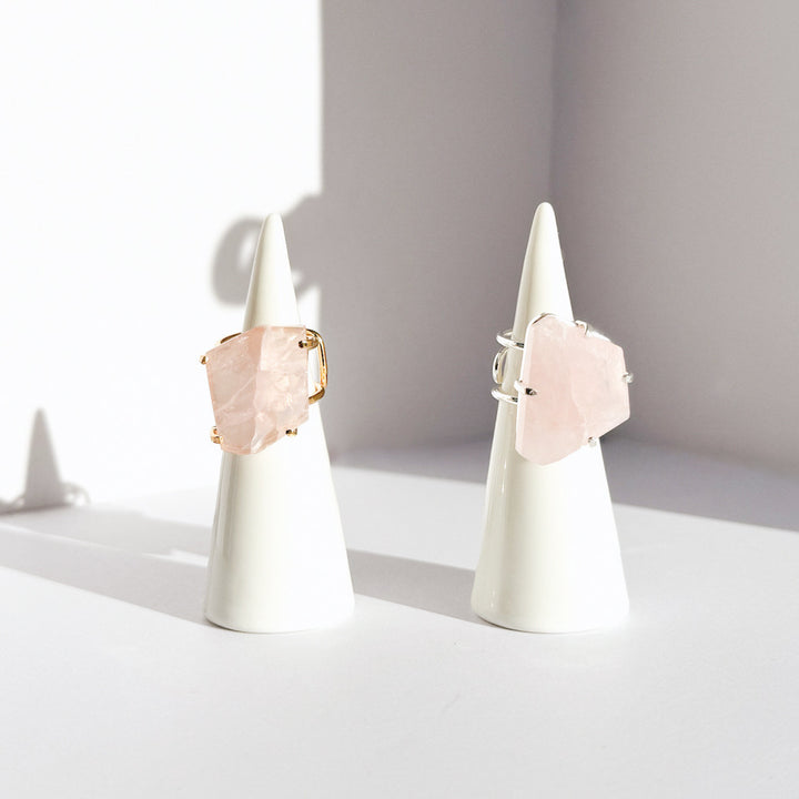 MINERAL LOOP COMPASSION CODE Rose Quartz Ring