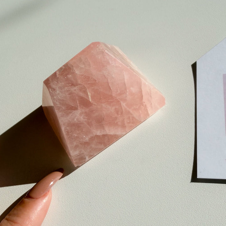 ROSE QUARTZ Freeform Prism – 136g | Brazil