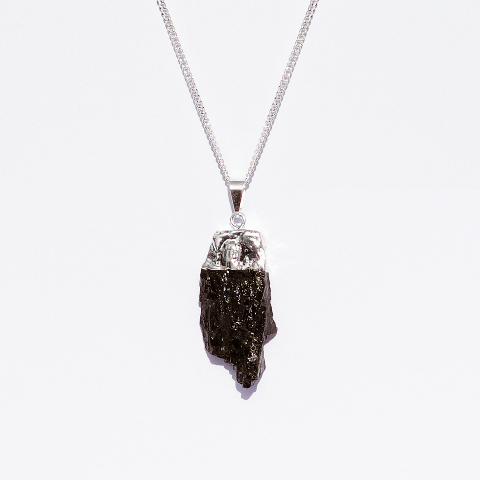 EARTH’S ELEMENT FORCE FIELD Black Tourmaline Pendant Necklace