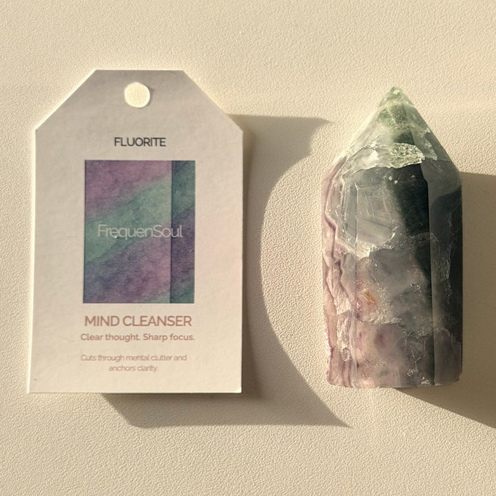 GREEN PURPLE FLUORITE TOWER | 170g