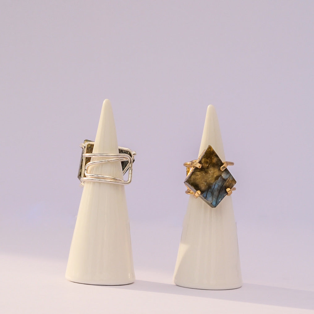 MINERAL LOOP FREQUENCY SHIFTER Labradorite Ring