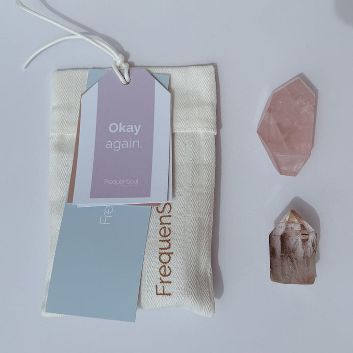 Okay Again | Rose Quartz & Lithium Quartz Crystal Gift Set