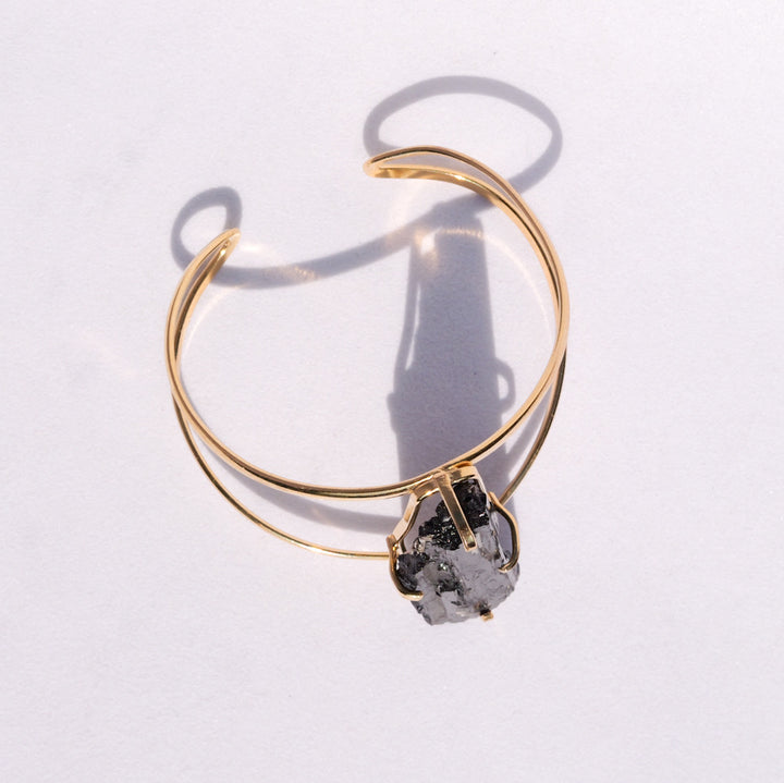 MINERAL CURRENT FORCE FIELD Black Tourmaline Crystal Cuff