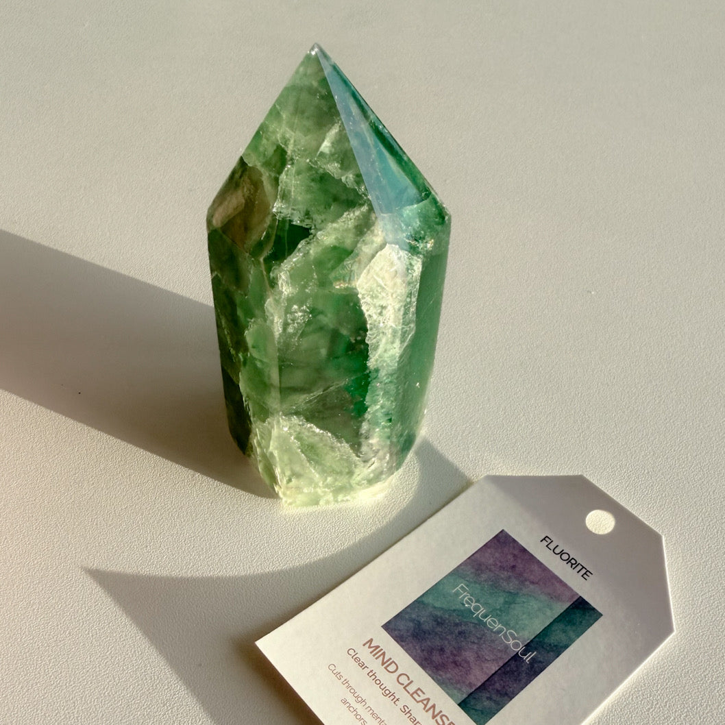 GREEN FLUORITE TOWER | 347g