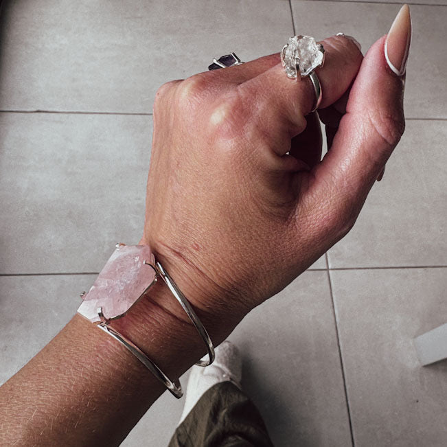 MINERAL CURRENT HEART CURRENT Rose Quartz Bracelet
