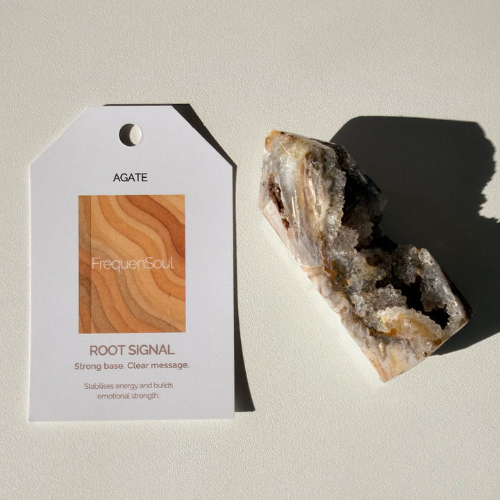Agate with Druzy Quartz | 63g | Root Signal | Brazil