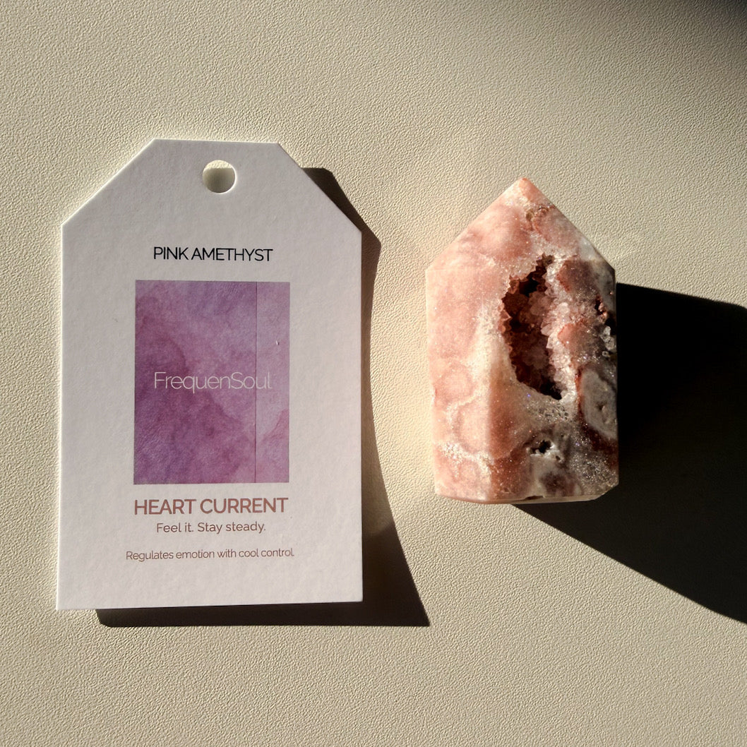 Pink Amethyst Geode Point | 83g | 5x3.5cm | Brazil