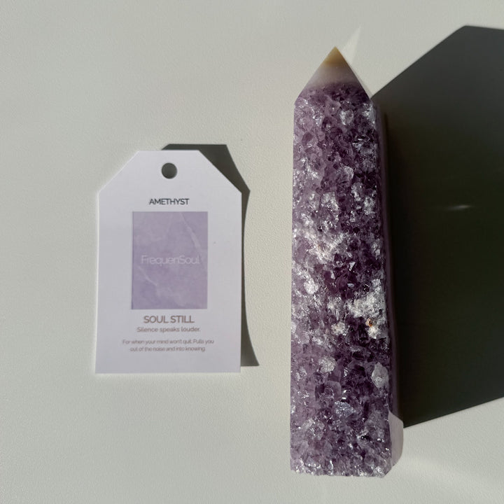 AMETHYST DRUZY AGATE TOWER | 419g | SOUL STILL