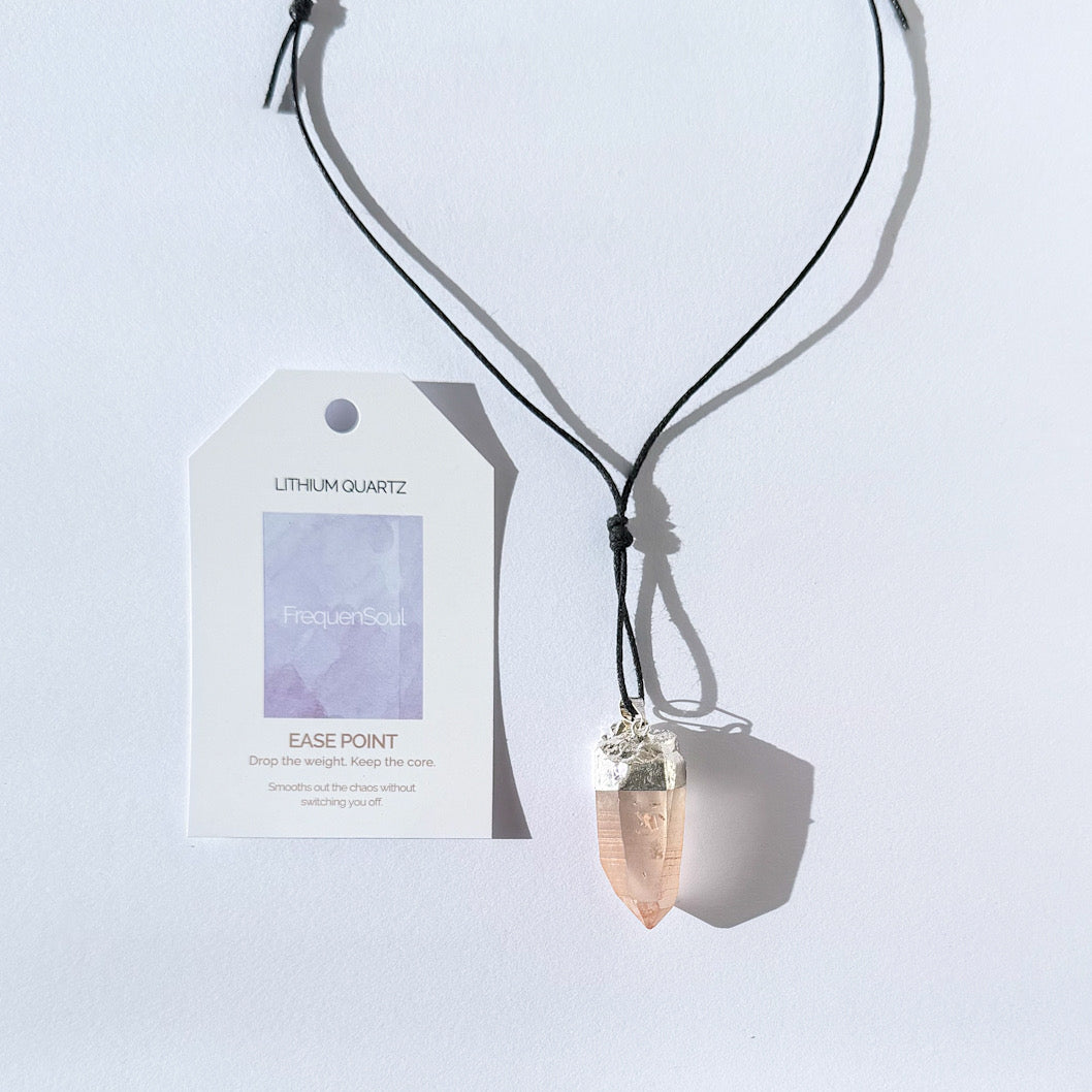 LITHIUM QUART Pendant | Cotton Cord Necklace