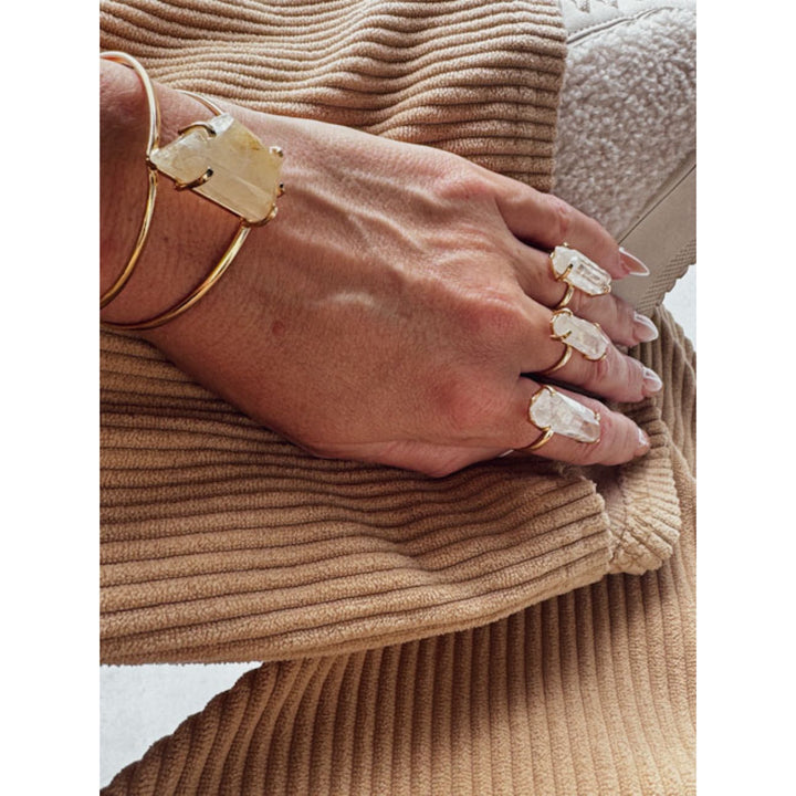 MINERAL CURRENT CORE RESTORE Golden Healer Crystal Cuff