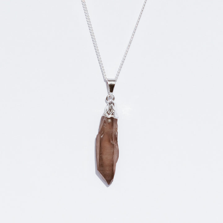 EARTH’S ELEMENT GROUND RULE Smoky Lemurian Crystal Necklace