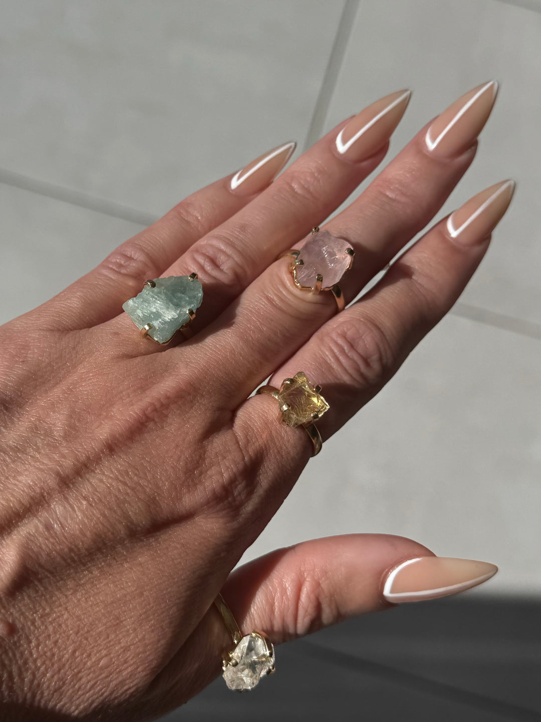 SIGNAL BAND Aquamarine Ring