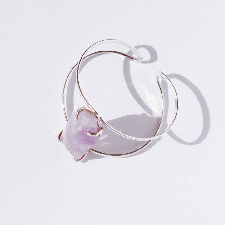 MINERAL CURRENT SOUL STILL Amethyst Cuff Bracelet