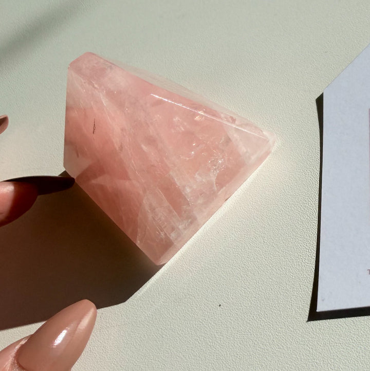 ROSE QUARTZ Freeform Prism – 136g | Brazil
