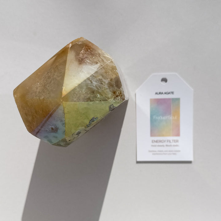 AURA AGATE DRUZY CENTRE TOWER Golden | 1kg