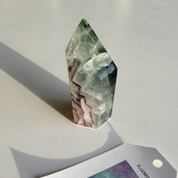 GREEN PURPLE FLUORITE TOWER | 170g