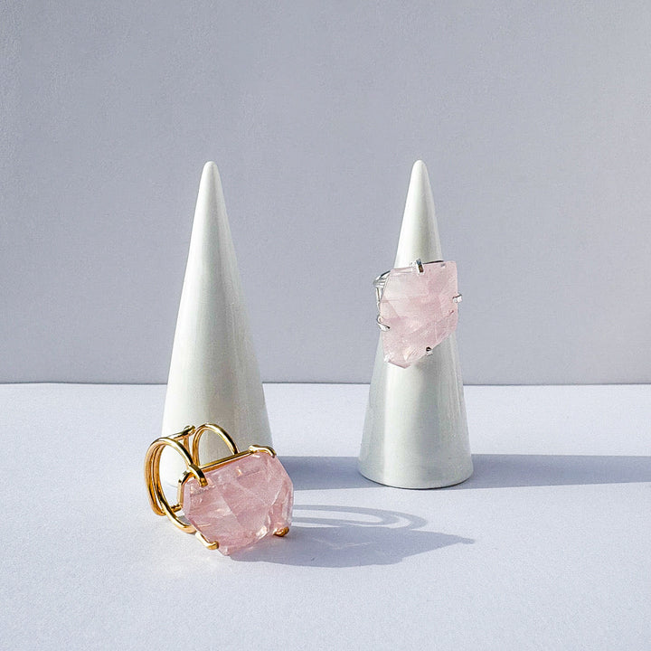 SOULMATE Rose Quartz Mineral Current Ring