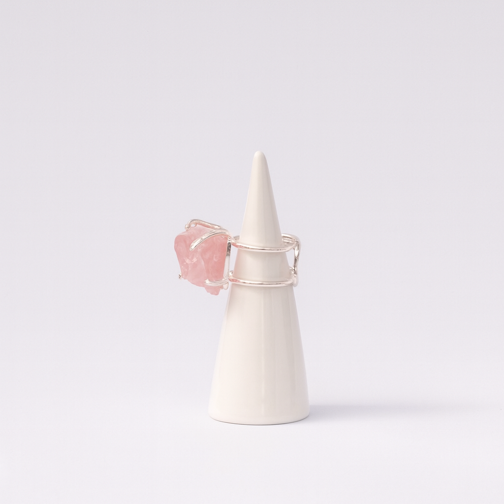 MINERAL LOOP COMPASSION CODE Rose Quartz Ring