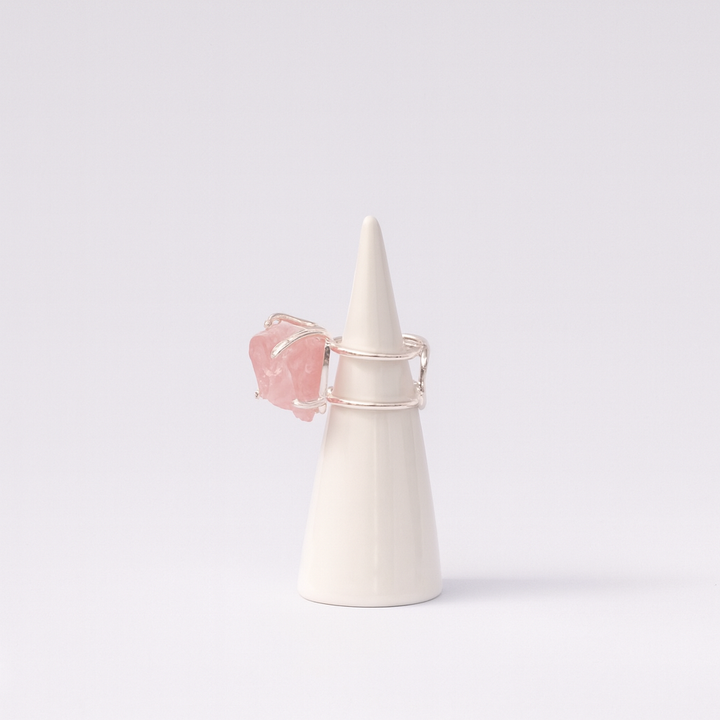 MINERAL LOOP COMPASSION CODE Rose Quartz Ring