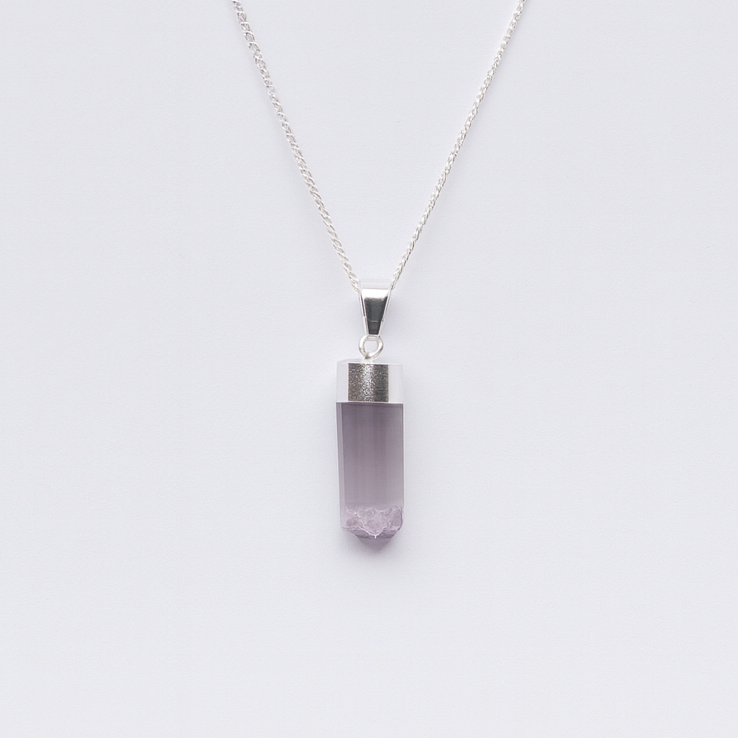 EARTH’S ELEMENT Amethyst/Agate Pendant Necklace